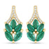0.91 Carat Genuine Zambian Emerald and White Diamond 14K Yellow Gold Earrings by Bids.com