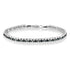 Black Rhodium over .925 Sterling Silver 1.0 Cttw Rose Cut Diamond Double-Link 7" Tennis Bracelet (Blue Color, I1-I2 Clarity) by Bids.com