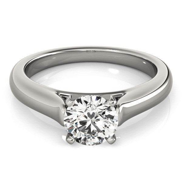 14k White Gold Cathedral Design Solitaire Diamond Engagement Ring (1 cttw) by Bids.com