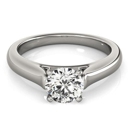 14k White Gold Cathedral Design Solitaire Diamond Engagement Ring (1 cttw) by Bids.com