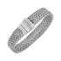 Woven Rope Bracelet with White Sapphire Accented Clasp in Sterling Silver by Bids.com