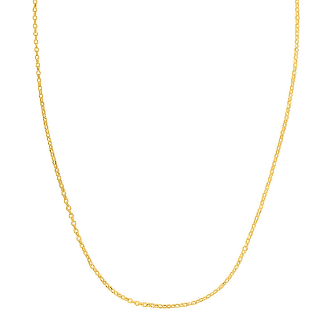 Double Extendable Cable Chain in 14k Yellow Gold (1.40 mm) by Bids.com