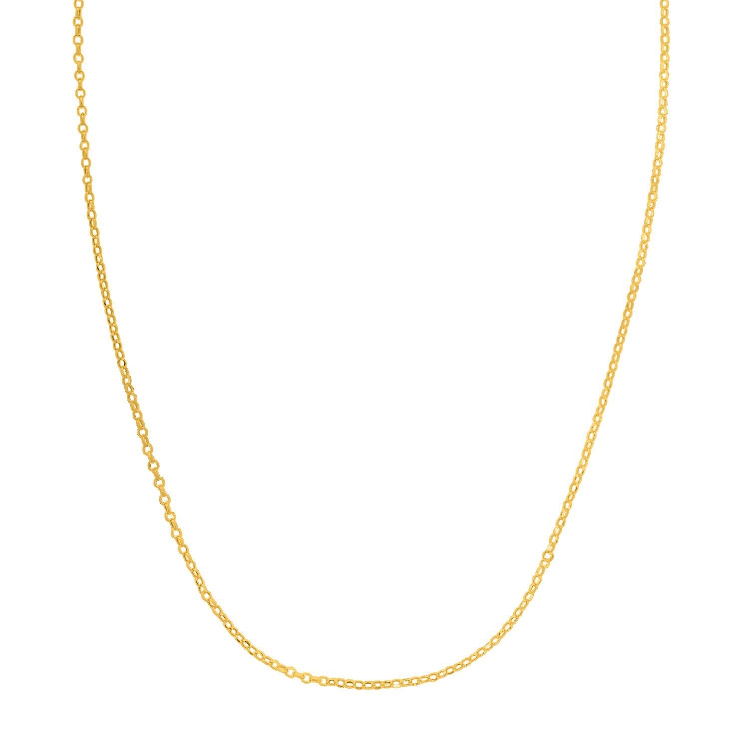 Double Extendable Cable Chain in 14k Yellow Gold (1.40 mm) by Bids.com