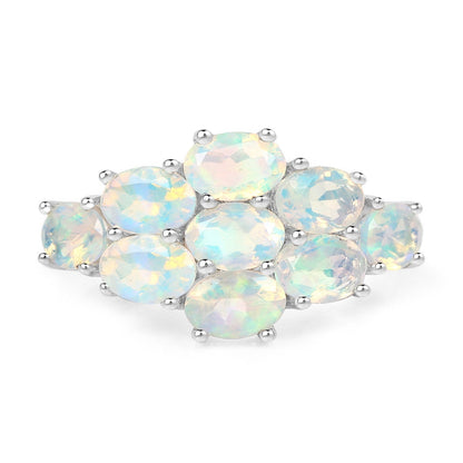 2.16 Carat Genuine Ethiopian Opal .925 Sterling Silver Ring  DestGlow