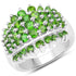 2.48 Carat Genuine Chrome Diopside .925 Sterling Silver Ring by Bids.com