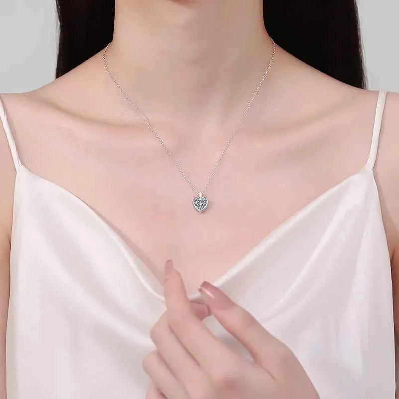 2 Carat Sparkala™ 925 Sterling Silver Heart Shape Necklace