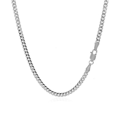 14K White Gold Gourmette Chain (2.80 mm) by Bids.com