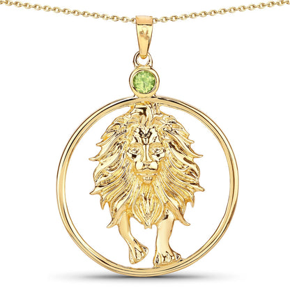 0.24 Carat Genuine Peridot .925 Sterling Silver Pendant by Bids.com