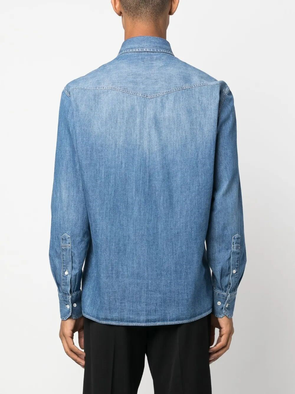 Brunello Cucinelli Men Denim Shirt by Luosophy