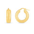 14k Yellow Gold Medium Puffy Hoops by Bids.com