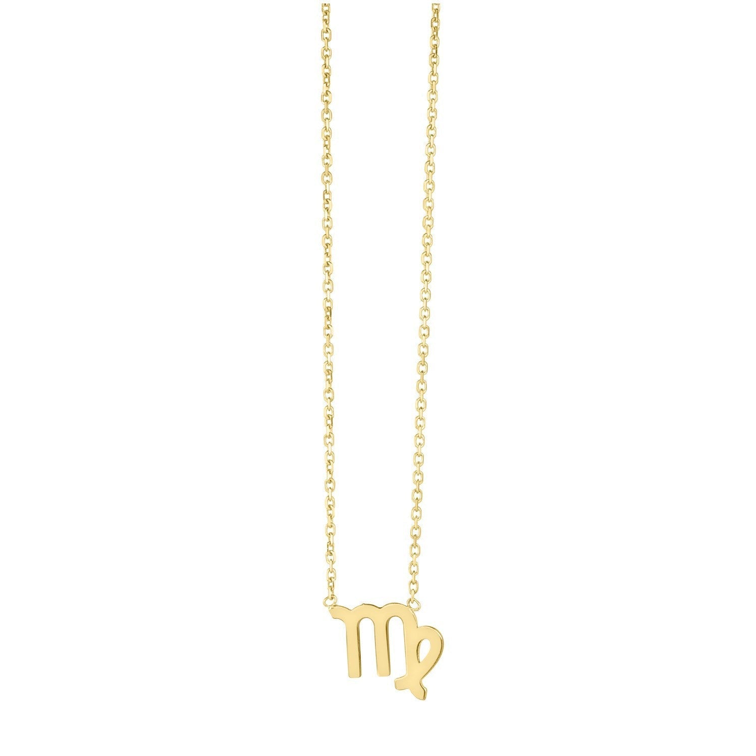 14K Yellow Gold Virgo Necklace  DestGlow