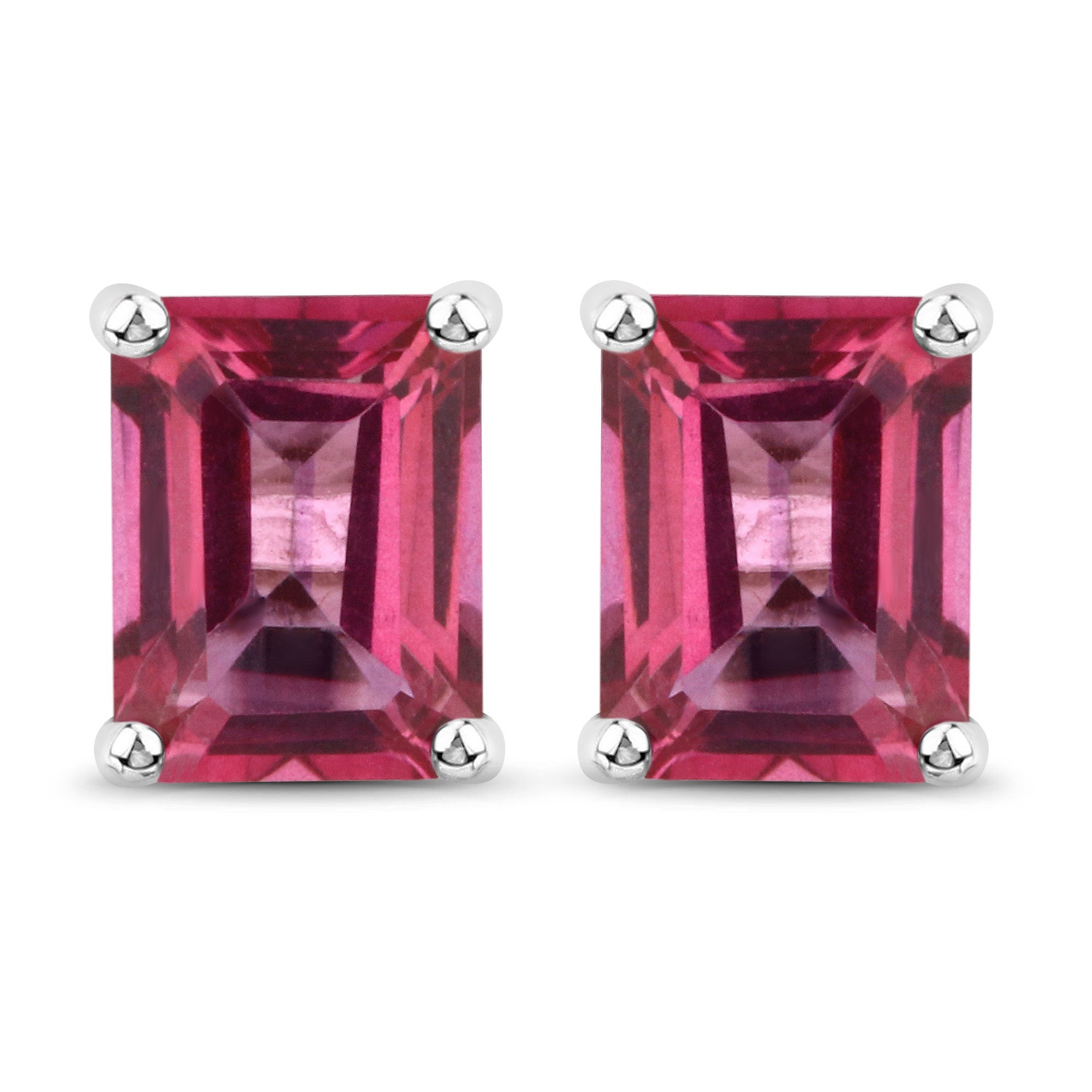 3.20 Carat Genuine Pink Topaz .925 Sterling Silver Earrings  DestGlow