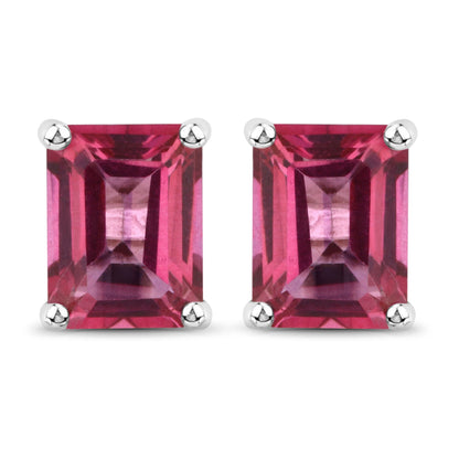 3.20 Carat Genuine Pink Topaz .925 Sterling Silver Earrings  DestGlow