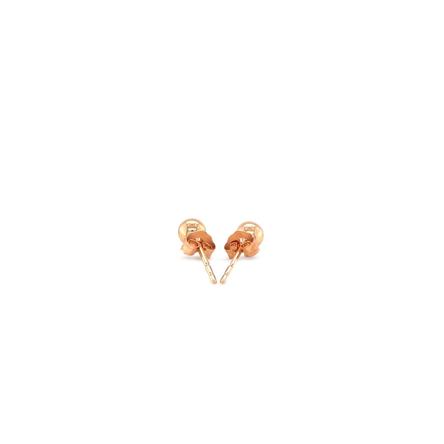 14k Rose Gold Ball Style Stud Earrings (4.0 mm) by Bids.com