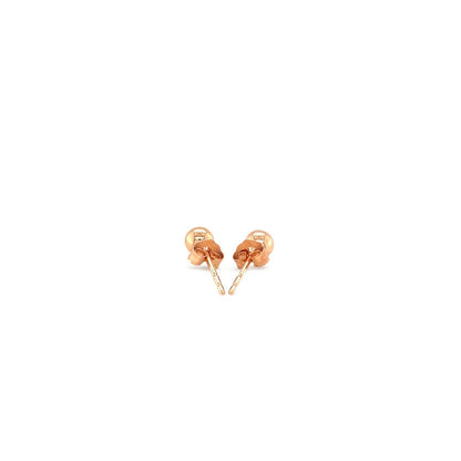 14k Rose Gold Ball Style Stud Earrings (4.0 mm) by Bids.com