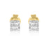 10k Yellow Gold Princess Diamond Quad Stud Earrings (1/4 cttw, J-K Color, I2-I3 Clarity) by Bids.com