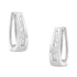 14k White Gold 1/4 Cttw Channel-Set Brilliant Round-Cut Diamond Hoop Earrings (I-J Color, I2-I3 Clarity) by Bids.com