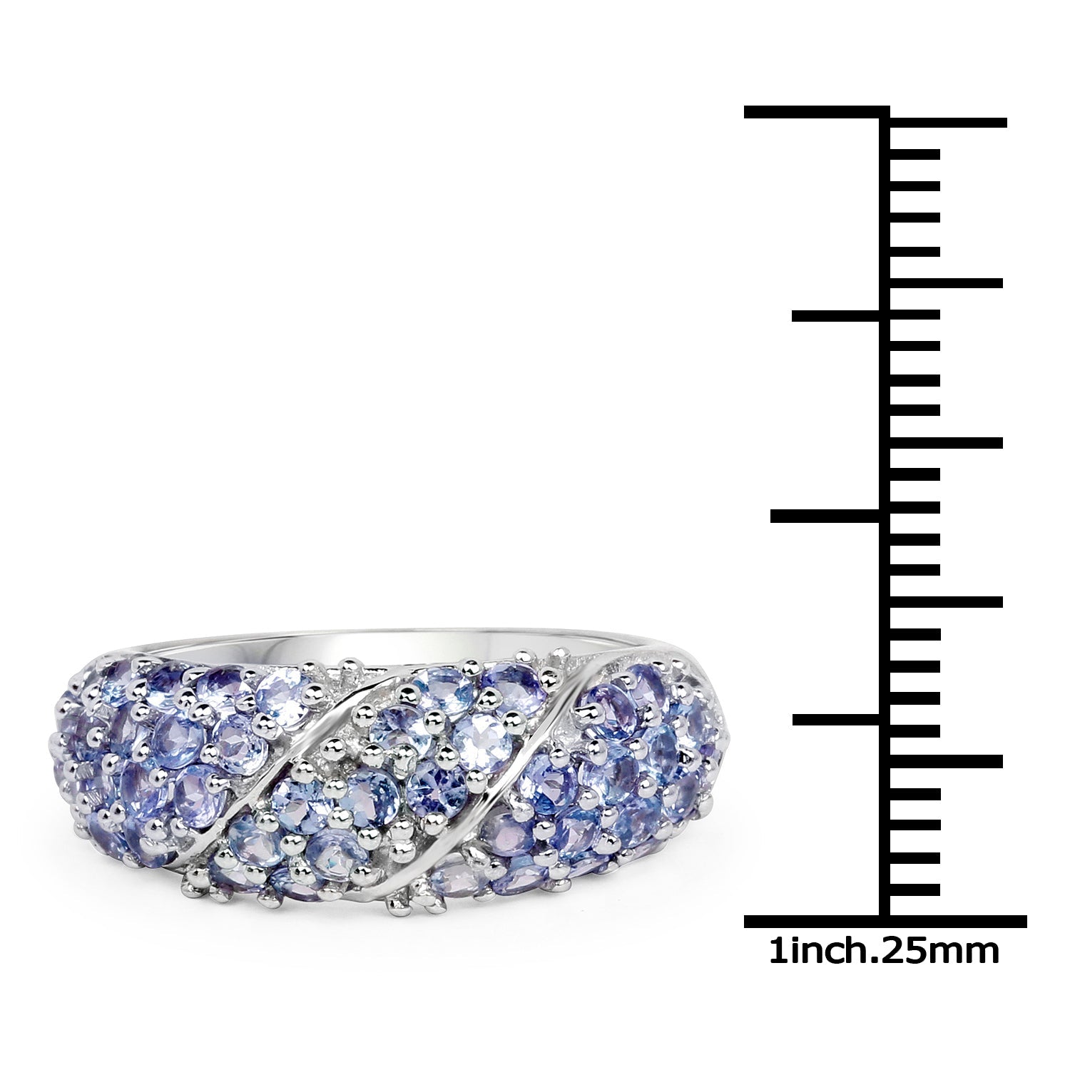 1.48 Carat Genuine Tanzanite .925 Sterling Silver Ring by Bids.com