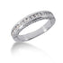 14k White Gold Vintage Style Engraved Diamond Channel Set Wedding Ring Band by Bids.com