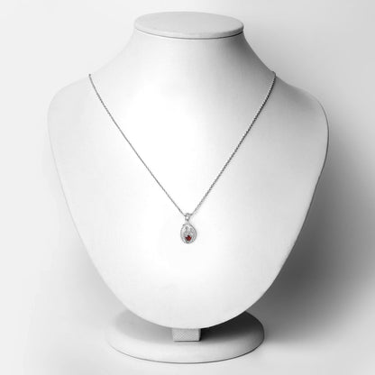 0.14 Carat Genuine Garnet .925 Sterling Silver Pendant by Bids.com