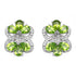 8.77 Carat Genuine Peridot & White Topaz .925 Sterling Silver Earrings by Bids.com