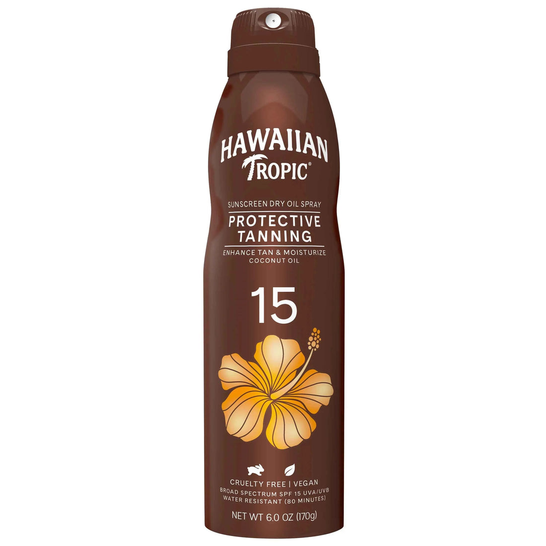Hawaiian Tropic Dry Oil Sunscreen Spray SPF 15 6oz - New