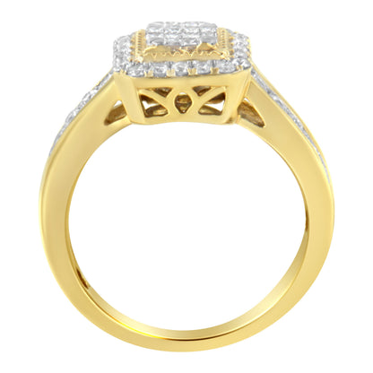 10KT Yellow Gold Diamond Cocktail Ring (5/8 cttw, H-I Color, SI2-I1 Clarity) by Bids.com
