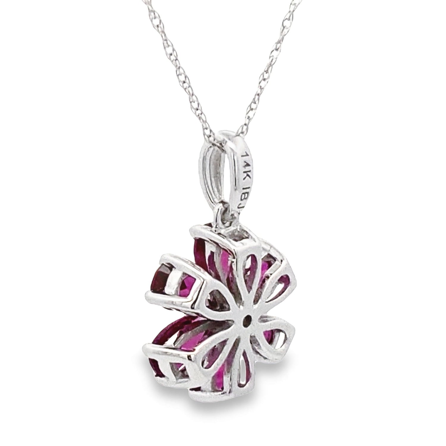 Rhodolite Garnet Fashion Pendants 14KT White Gold by Bids.com
