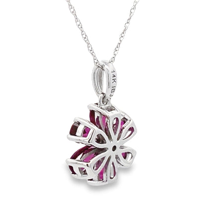 Rhodolite Garnet Fashion Pendants 14KT White Gold by Bids.com