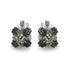 2.91 Carat Genuine Green Amethyst, White Sapphire & Green Diamond .925 Sterling Silver Earrings by Bids.com