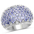 3.01 Carat Genuine Tanzanite and White Diamond .925 Sterling Silver Ring by Bids.com