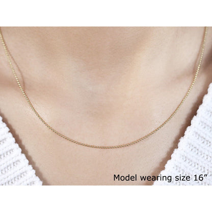 14k Yellow Gold Bead Chain 1.0mm by Bids.com