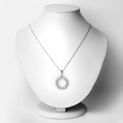 1.10 Carat Genuine Aquamarine and White Topaz .925 Sterling Silver Pendant by Bids.com