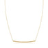 14k Yellow Gold Thin Textured Bar Necklace by Bids.com
