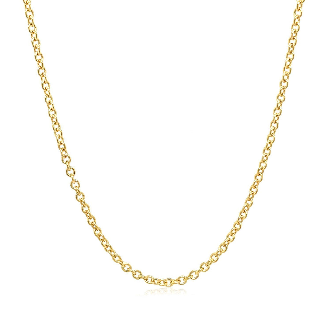 14k Yellow Gold Round Cable Link Chain 1.9mm by Bids.com