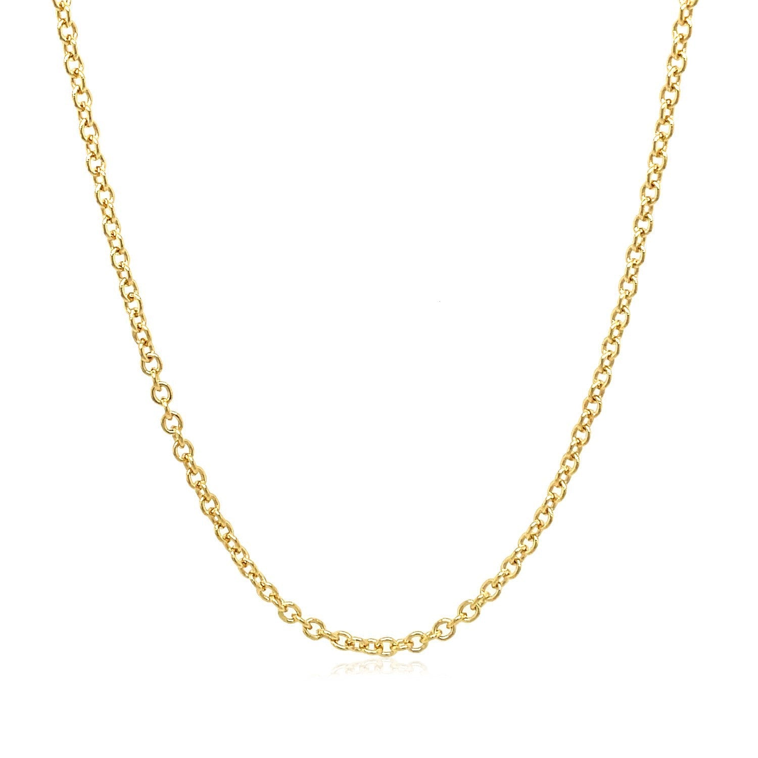 14k Yellow Gold Round Cable Link Chain 1.9mm by Bids.com