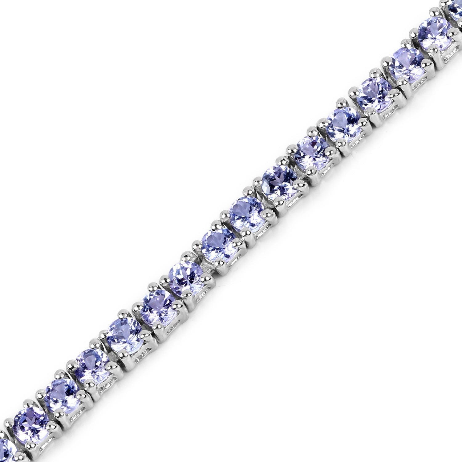 4.34 Carat Genuine Tanzanite .925 Sterling Silver Bracelet  DestGlow