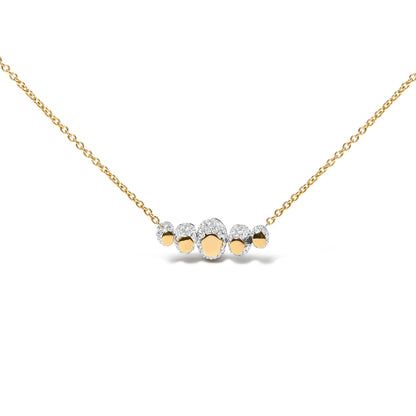 18K Rose Gold 3/4 Cttw Pave Diamonds and Graduated Green Tsavorite Gemstone Curved Bar Choker Necklace (G-H Color, SI1-SI2 Clarity) - Adjustable up to 14" - 16.5" by Bids.com