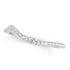14k White Gold Modern Curved Diamond Wedding Band (1/8 cttw) by Bids.com