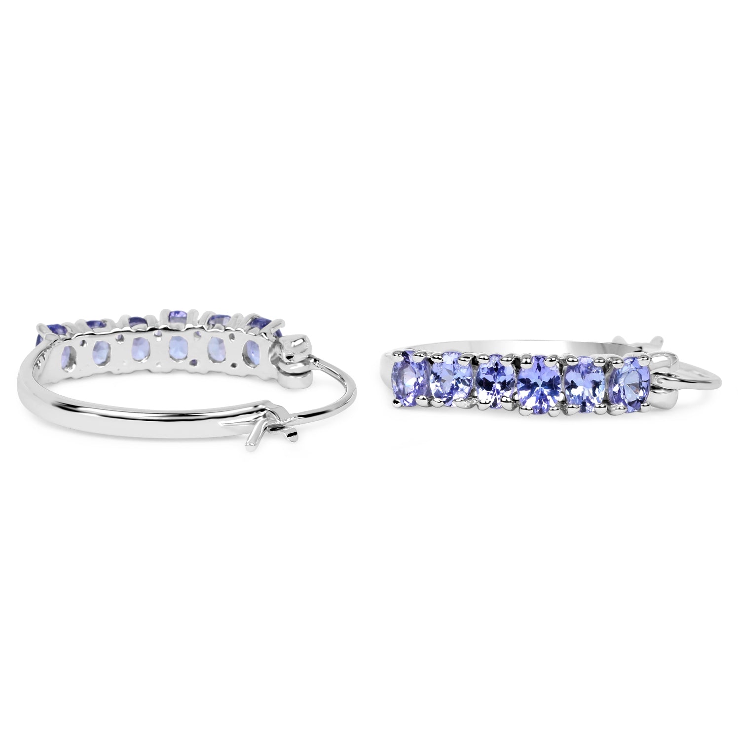 2.04 Carat Genuine Tanzanite .925 Sterling Silver Earrings  DestGlow