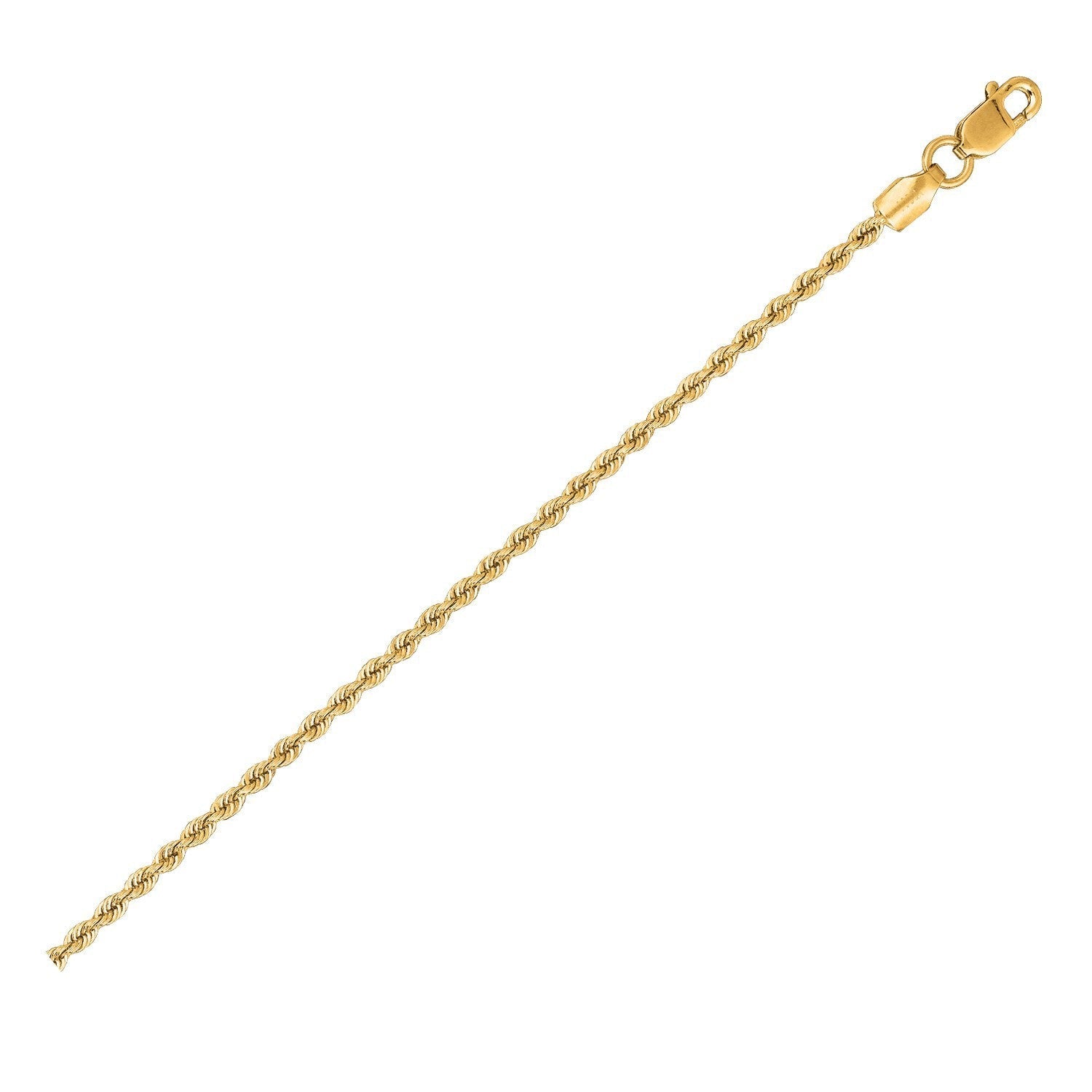 14k Yellow Gold Solid Rope Chain (1.50 mm)  DestGlow
