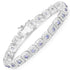 2.40 Carat Genuine Tanzanite .925 Sterling Silver Bracelet  DestGlow