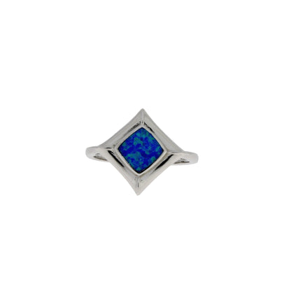 Genuine Created Opal Ring Sterling Silver by Bids.com