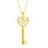14k Yellow Gold Skeleton Key Style LOVE Pendant by Bids.com