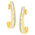 10K Yellow Gold 1 cttw Channel Set Diamond J-Hoop Earrings (H-I Clarity, I1-I2 Color) by Bids.com