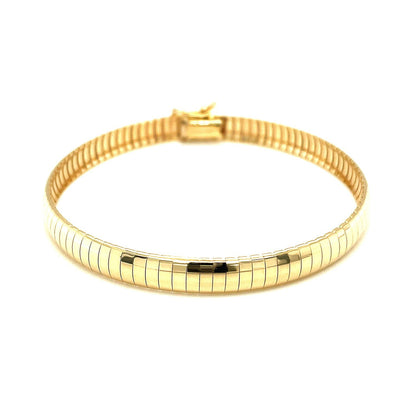 6.0 mm 14k Yellow Gold Classic Omega Bracelet by Bids.com