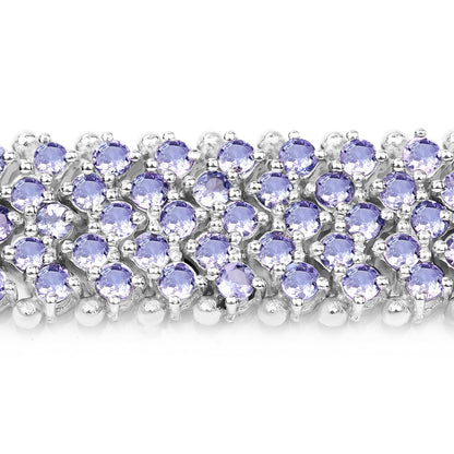 14.70 Carat Genuine Tanzanite .925 Sterling Silver Bracelet by Bids.com