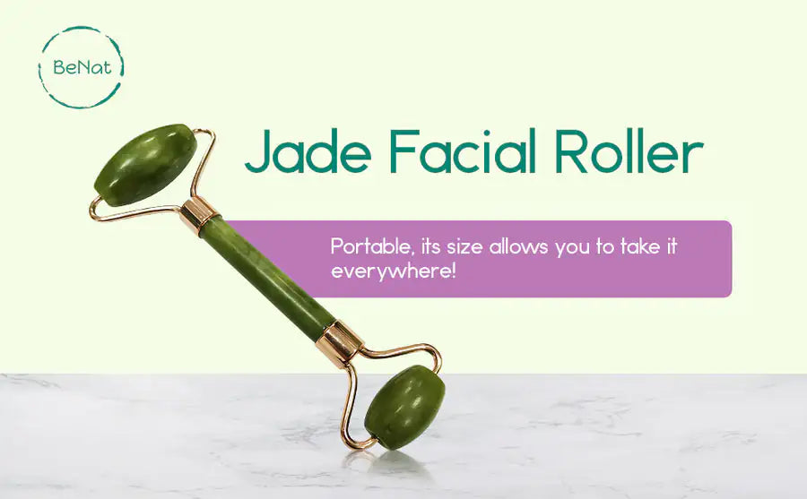 Jade Roller & Gua Sha Gift Box Set - Natural Facial Massage Tools for Anti-Aging - DestGlow
