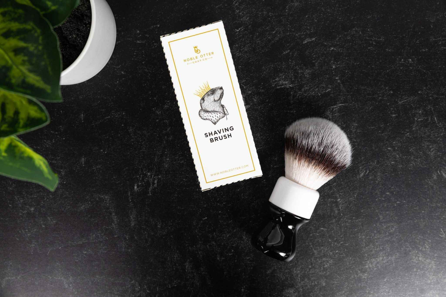 Synthetic Shave Brush - Black/White - 26MM