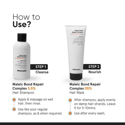 Minimalist Maleic Bond Repair Complex Shampoo &amp; Hair Mask Combo